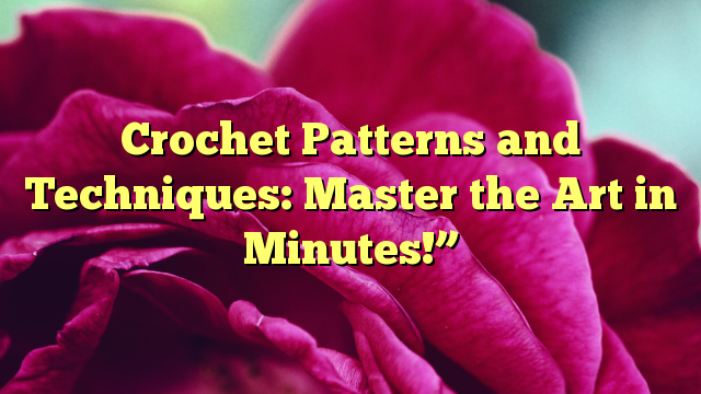 Read more about the article Crochet Patterns and Techniques: Master the Art in Minutes!”